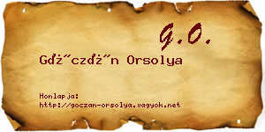 Góczán Orsolya névjegykártya