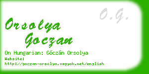 orsolya goczan business card